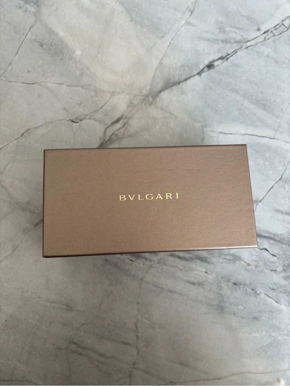 Bulgari Gold Frame Sunglasses with Brown Gradient Lenses and Black Temple Tips